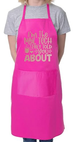 Print4U Apron I'm Nail Tech Told You About Nail Salon Technician Beauty Gift Pink