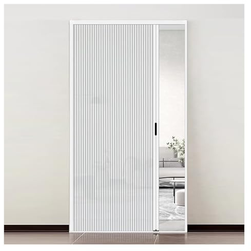 Falttüren Innentüren 190 200 210 220 230 240 cm Hoch Unsichtbare Falttür Mit Wabenstruktur, Ohne Bohren Weiße Falttüren Für Den Kleiderschrank, Küche, Badezimmer Schiebe-Falttüren(60x190cm/23.6x75in)