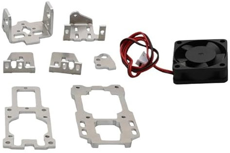 HDWSNXW Drone accessories 1Set Dual-Axis Gimbal 4.8-5V 9G Metal Servos Pan Tilt Bracket For O3 Camera Mount With DC 5V Cooling Fan For FPV Drone Head Tracker(Only gimbal bracket)