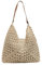 Macayda Strohtasche Damen Geflochtene Tasche, Sommer Korbtaschen Damen Mittelgroß Basttasche Boho Stroh Woven Bag Flechttasche für Strand Reisen Urlaub (weiß)