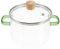 GLEAVI Ragoût de pot à soupe le potage oreilles ustensiles de cuisine marmite avec passoire nouille ragoût avec couvercle marmite en verre ramen Pot en bois Light Green