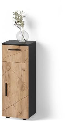Livinity Midischrank Ronco, Goldkraft Eiche/Anthrazit, 30 x 81 cm