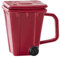 predolo Coffee Cup Reusable Bin Mug Innovative with Cover Liquid Tea Container Dustbin for Iced Drinks, Red