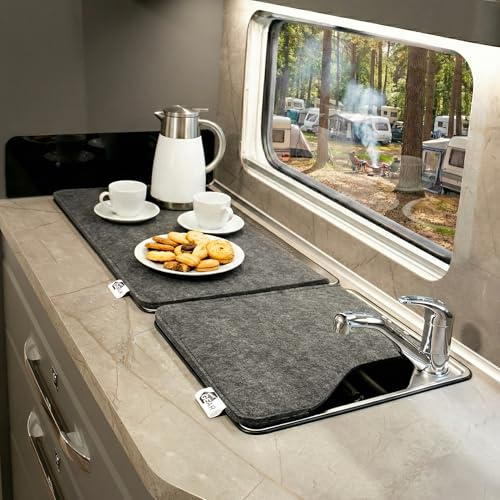 your GEAR Panaro E - Herd- und Spülenabdeckung 4,8 mm Filz - für Wohnmobil, Wohnwagen und Kastenwagen (63x34 / 33x34 cm)