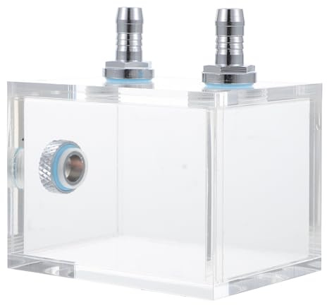 VALICLUD Transparenterpc Wasserkühltank aus Acryl 200ml Leicht und Praktisch für Selbstgemacht Computer Wasserkühlung Reservoir zur Einfachen Überwachung