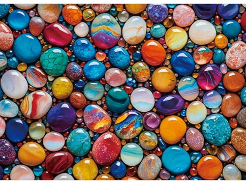 TangComplete Puzzle 500 Teile, 500 Teile Puzzle für Erwachsene ab 14 Jahren, hochwertiges Klassisches Puzzle als Geschenk für Entspannung und Dekoration, Puzzle mit Bunte Steine-Motiv