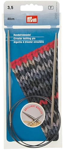 Prym 212134 Rundstricknadeln MS 80 cm 3,50 mm silberfarbig