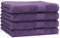 Betz 4 Stück Handtücher Premium 100% Baumwolle 4 Handtücher Farbe lila