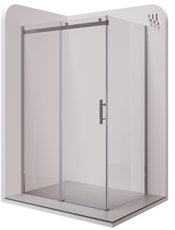 Cabina de ducha con puerta corredera Mampara de ducha cabina de ducha 8 mm transparente cristal dk806 – Todos los Tamaños