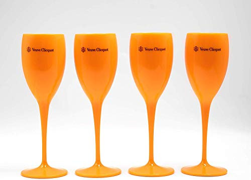 Veuve Clicquot Lot de 4 pièces en acrylique pour inondations Ice Champagne Imperial (Orange)