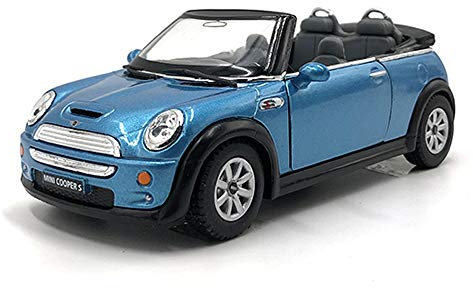 ICELAND Mini Cooper S Maßstabsauto (blau) für Kinder, Jugendliche und Erwachsene