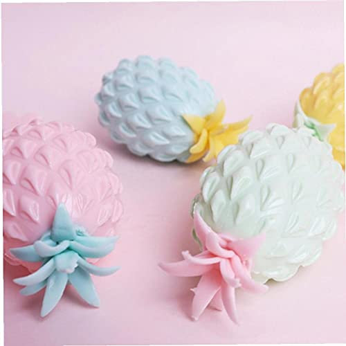 3pcs Decompression Spielzeug Neuheit Spielzeug Tricky Vent Spielzeug Niedliches Ananas Anti-Stress-weihnachtsspielzeug Zufällige Farbe