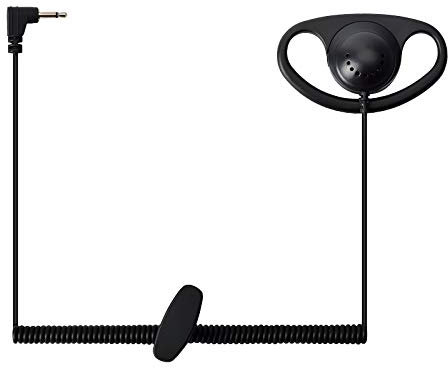 UAYESOK Auricolare solo ascolto da 2,5 mm Radio bidirezionale Auricolare a forma di D Bodyguard Cuffie compatibili con Baofeng Kenwood Puxing Walkie Talkie Altoparlanti Jack per microfono
