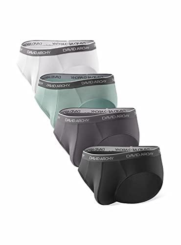 DAVID ARCHY Lot de 4 Slips en Bambou pour Homme
