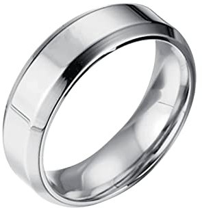 Edelstahlringe Herren, Ringe Silber Vintage 67 (21.3) Männer Ring Einfach Jewerly Rings