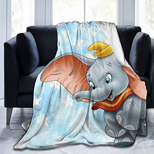 Lawenp Decke für Dumbo, ultraweiches Flanell-Fleece, Quilt, Sofa, Wohnzimmerdecke, 127 x 152 cm