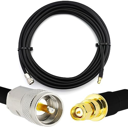 RANGEFUL 30m SMA Stecker auf PL259 CB Koaxialkabel SMA Male auf UHF Stecker RG213 Verlängerung 50 Ohm — für HAM CB Radio Antenne SWR-Messgerät Amateur Kurzwellen HF