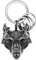 OIDEA Porte-clés Viking nordique pour homme : nœud celtique vintage tête de loup porte-clés amulette bijoux cadeau pour homme, Tête de loup - Argent, Medium