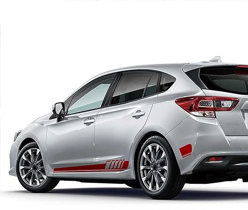 ttttTTTa Karosserie Aufkleber Aufkleber,für Subaru Legacy WRX Impreza STI,Auto Dekor Aufkleber Karosserie Tür Aufkleber Außen Zubehör,C-Red
