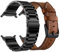 YEEJOK Correa compatible con Samsung Galaxy Watch Ultra de 47 mm, metal de acero inoxidable y cuero, correa de repuesto para hombres y mujeres, accesorio de reloj inteligente, negro y marrón
