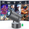Mentech X3 Mini Beamer 4K Heimkino, Mini Projektor, Beamer WiFi6 und BT5.2 mit Android OS, Auto Trapezkorrektur, 180-Grad-Winkel, 150-Zoll-Display für Phone/PC/Xbox, HDMI