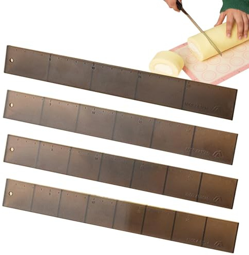 Cake Cutting Roll Scale Rulers, Pastry Cake Thickness Measure Ruler, Roll Scale Ruler Cake Decorating Ruler Cake Cutting Tool Roll Cake Ruler Cake Measurement Ruler Cake Slicing Ruler Cake Cutting Gui