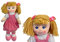 Generisch Lily Stoffpuppe, groß, 40 cm, aus Stoff, Puppe mit Zöpfen und Kleid, weich und sicher, Puppe mit Zöpfen aus Wolle, zufällige Farbe
