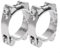 Stainless Steel Double-Head T-Bolt Hose Clamp Strong Grip Exhaust Pipe Repair Tool 30-60mm High Pressure Engine Cooling Hose Clamp(30-40mm)