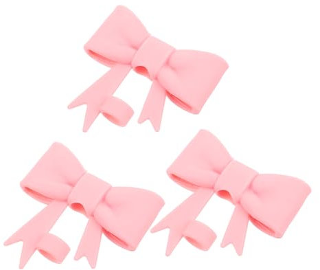 COLLBATH 3 Stück-pack Süße Silikon Strohhalm Aufsätze mit Bogenform 10mm Trinkhalm Abdeckungen zum Schutz vor Verschütten für Büro und Outdoor Aktivitäten Rosa