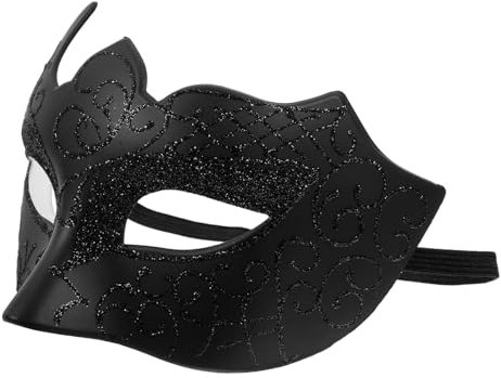 TOVINANNA Venezianische Schwarze Halbgesichtsmaske Für Erwachsene Vintage-maske Für Maskenball Karnevalsdeko Maskenparty-dekorationen Für Männer Und Frauen