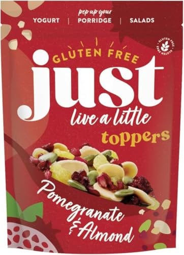 Healthy Snacks & Mixes Bundle – Dried Pineapple, Mango, Pears, Chocolate Nut Mixes, Salt & Vinegar Nuts, Granola & Toppers – No Added Sugar, High Fibre (JUST Pomegranate Almond Nut Mix 1KG)