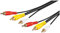 Goobay 50139 Cavo di Collegamento Composito Audio Video, 3 RCA con Linea Video RG59, 1.5m Lunghezza del Cavo