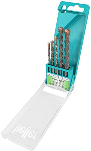 Heller Tools 3000 ProConcrete Schlagbohrer für jede Anwendung, Ø 4/5/6/8/10 mm, betonbohrer set 4-10mm, bohrer set beton, schlagbohrer set, bohrer kassette