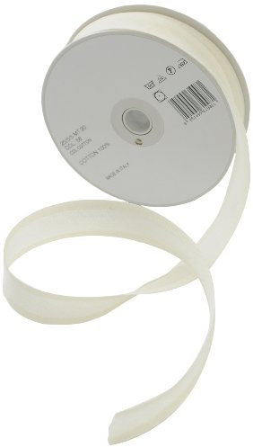 Inastri Trimz 25/5/5 mm Cotton Bias Binding, Cream 58 – Double‑Fold Sewing Tape for Quilting, Dressmaking & DIY Crafts