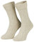 Piarini 1 Paar kurze Trachtensocken Trachtenstrumpf Umschlagsocken mit Zopfmuster - Herren Damen - Baumwolle beige meliert Gr. 47-48
