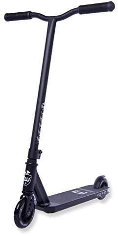 Longway Stunt Scooter - Adam - Robuster Stuntscooter, 6061 T6 gehärtetes Alu, ABEC 9, 110mm Wheels, flex brake, kickscooter, Funscooter, Roller, Trick Scooter, Funroller, schwarz