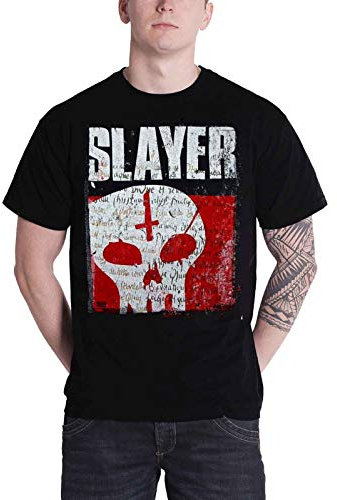 Slayer T Shirt Undisputed Attitude Skull band logo Nue Herren Schwarz Shirt