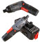 Mauk 1995 Lithium-Schrauber mit LED-Arbeitslicht im praktischen Koffer mit Carbon Stahl Bits, Mehrfarbig, 3.6 V