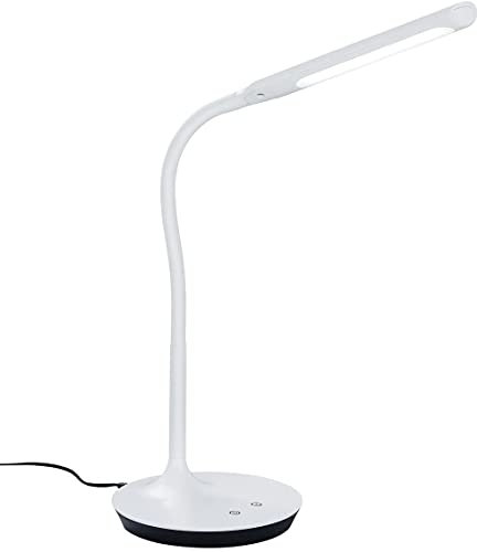 Trio Leuchten LED Tischleuchte Polo 527090131, Kunststoff weiß matt, inkl. 5 Watt LED, 4-fach Touch Dimmer, 40 x 16.39 x 41 cm