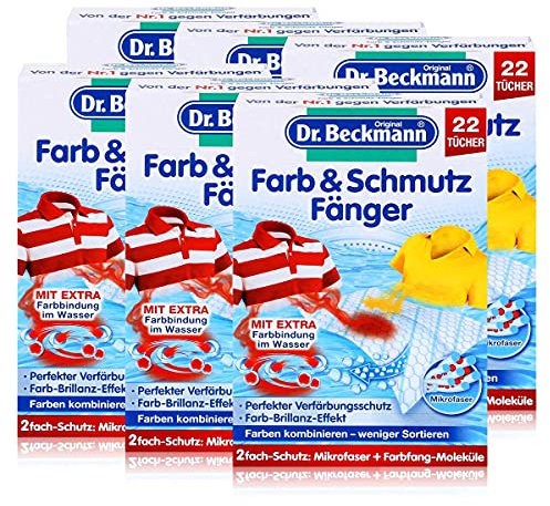 Dr. Beckmann Farb & Schmutz Fänger mit Farbfang-Molekülen 22 Tücher (6er Pack)