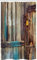 ABAKUHAUS Rustikal Schmaler Duschvorhang, Farbe Details der Mansion, Badezimmer Deko Set aus Stoff mit Haken, 120 x 180 cm, Braun