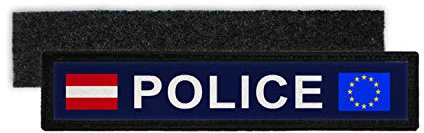 Copytec Namenspatch Police Austria Europa Polizei Namensschild Schutzmann #32080