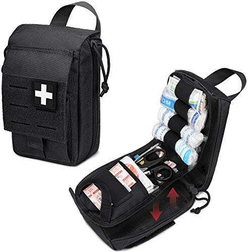 WYNEX Tactical Rip Away Erste-Hilfe-Beutel, lasergeschnittenes Design Molle EMT-Tasche Survival IFAK-Beutel blasen den medizinischen Notfallorganisator aus