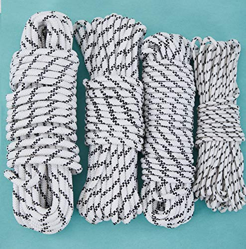 CasaXXl - Corde en polypropylène, 20 m, couleur: Blanc/Noir, 8 mm