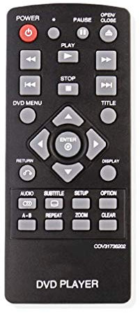 VINABTY Remplacement de la télécommande COV31736202 pour Lecteur DVD LG DP132 DP132NU