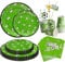 SUNBEAUTY Juego de Fiesta Fútbol, Vajilla de Fiesta, Decoración de Cumpleaños de Fútbol, 16 Platos de Papel, 16 Vasos de Papel, 20 Pajitas, Juego de Cumpleaños para Niño
