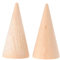 10 Stück Holzkegel DIY Holzkegel unlackiert Holzkegel Ornament zum Bemalen von Holzkegel Ringhalter Schmuckständer 2,5 x 5 cm