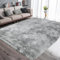 Tinyboy-hbq Area Rugs Fluffy Bedroom Carpet Soft Floor Mat Anti-Slip Living Room Rugs Shaggy Plush Carpets for Living Room Home Decor (Grey white, 140 * 200cm)
