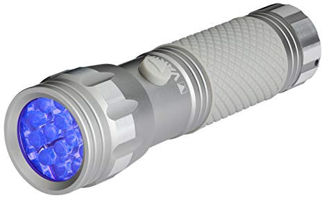 VARTA Lampe Torche UV LED INCL. 3X Piles AAA, lumière UV, Lampe de Poche pour vérifier Les Billets de Banque, Les Empreintes digitales, pour détecter la saleté et Les résidus d'urine d'animaux