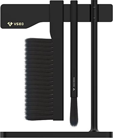 VSGO Kaffeemühle Reinigungsbürste Set Magnetischer Griff Kaffeeborsten Bürste mit Speicher Rack Stauben Professionelle Espresso Bürste Zubehör für Bohnen Getreide Kaffee Werkzeug Barista